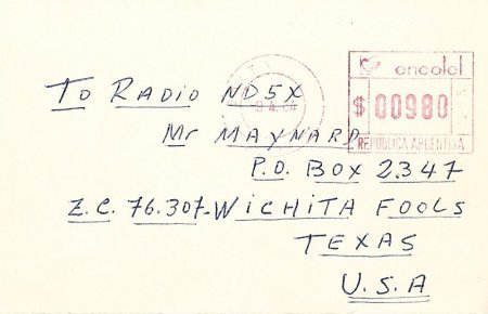 wichita fools qsl card